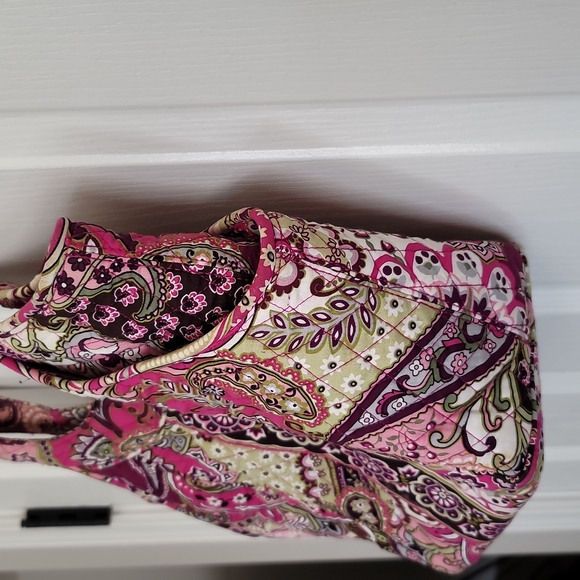 Vera Bradley Very Berry Paisley Side By Side Tote Purse Pink Floral. - Picture 3 of 11